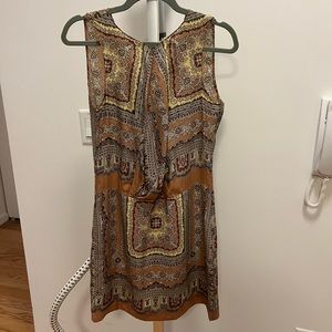 Vintage Zara Pattern 100% Silk Dress